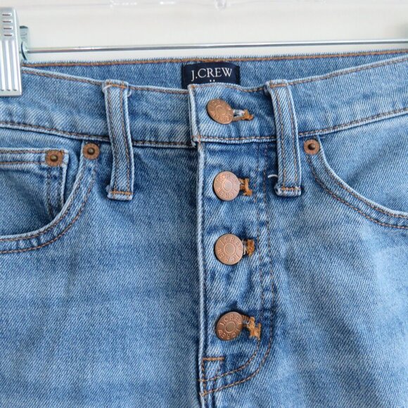 J. CREW Essential Straight Jean in All-Day Stretch Blue Mist Wash - Size 24 - Picture 9 of 14